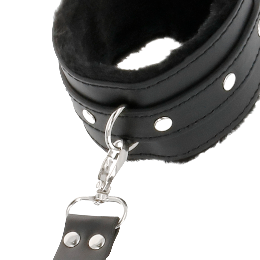 DARKNESS - LEATHER HANDCUFFS FOR FOOT AND HANDS BLACK - Bild 6