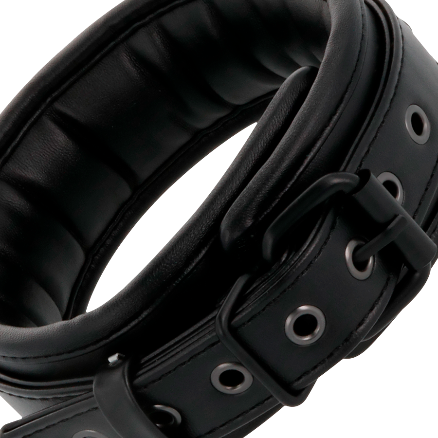 DARKNESS - BLACK LEATHER HANDCUFFS AND COLLAR - Bild 8