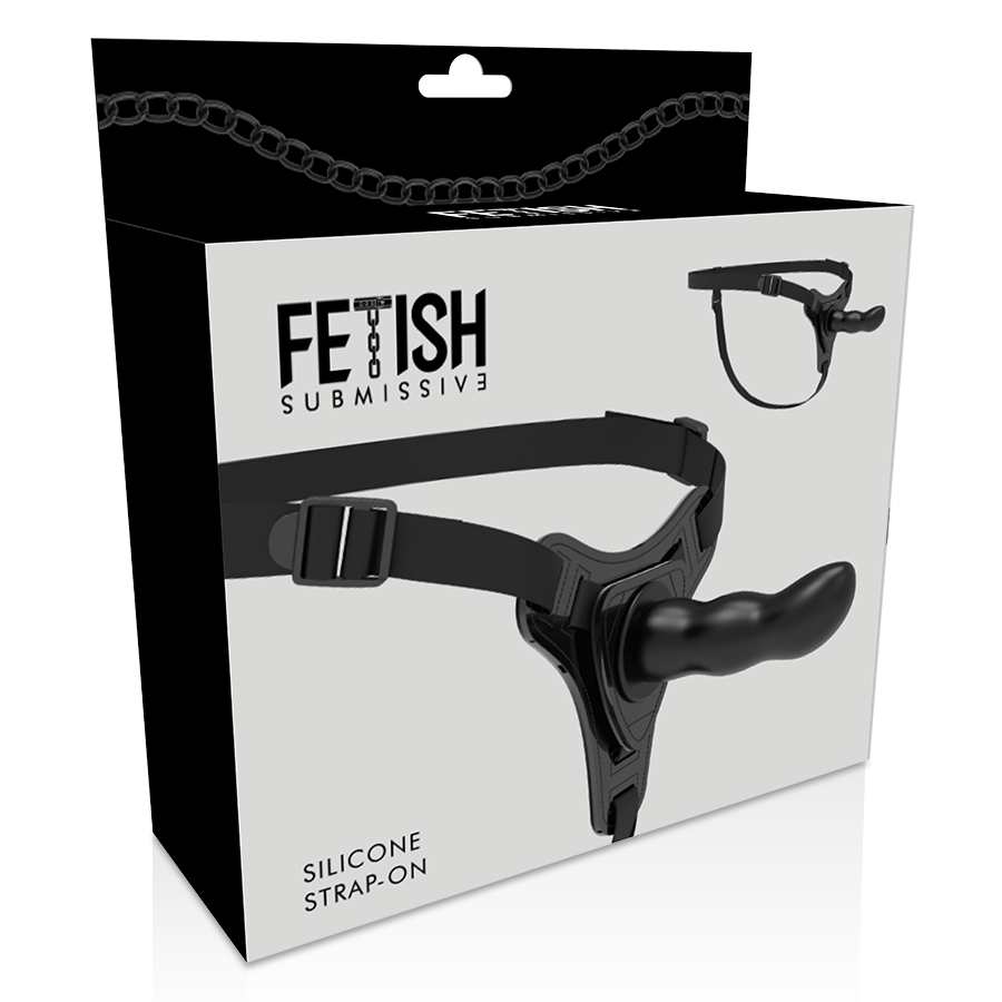FETISH SUBMISSIVE HARNESS - BLACK SILICONE G-SPOT 16 CM - Bild 5