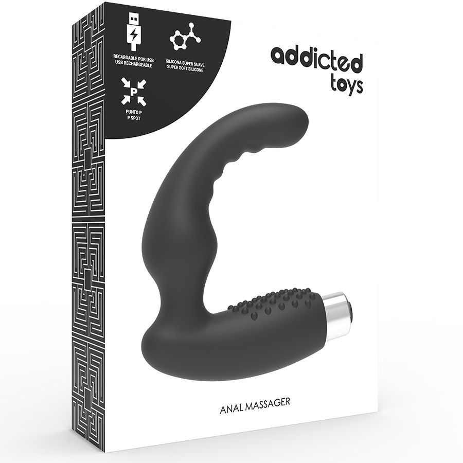 ADDICTED TOYS - PROSTATIC VIBRATOR RECHARGEABLE MODEL 2 - BLACK - Bild 3