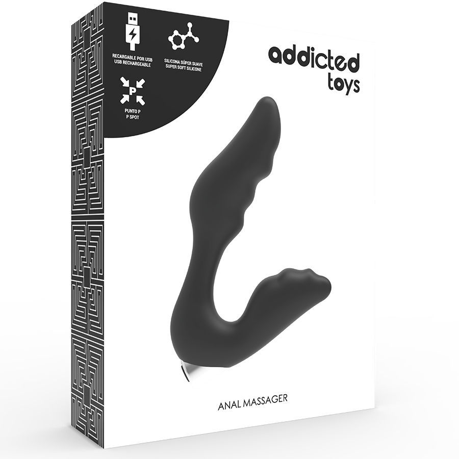 ADDICTED TOYS - PROSTATIC VIBRATOR RECHARGEABLE MODEL 6 - BLACK - Bild 5