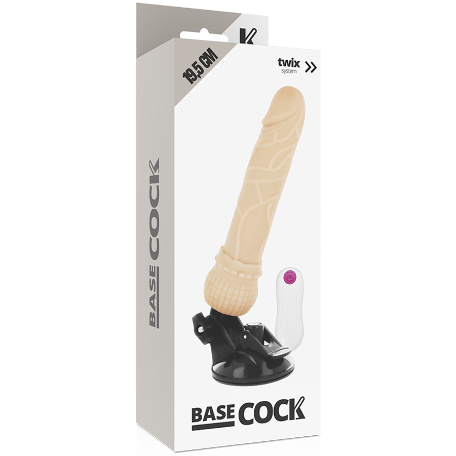 BASECOCK - REALISTIC VIBRATOR REMOTE CONTROL FLESH 19.5 CM -O- 4 CM - Bild 3