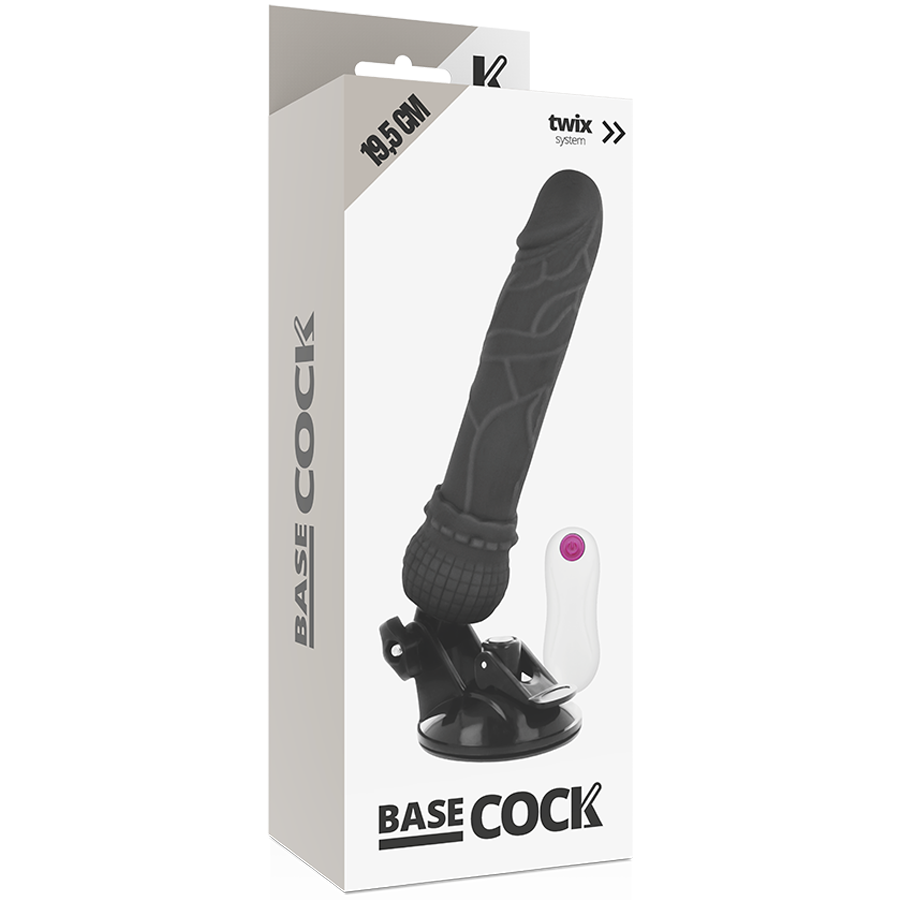BASECOCK - REALISTIC VIBRATOR REMOTE CONTROL BLACK 19.5 CM -O- 4 CM - Bild 5