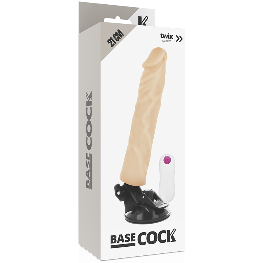 BASECOCK - REALISTIC VIBRATOR REMOTE CONTROL FLESH 21 CM -O- 4 CM - Bild 4