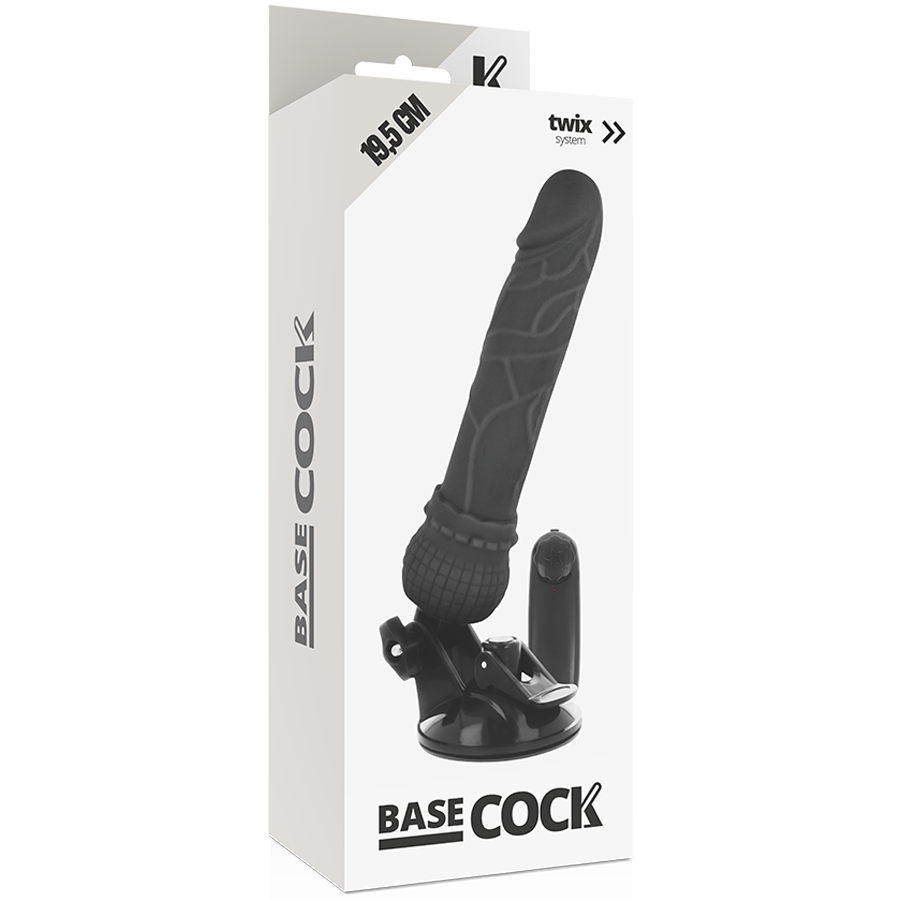 BASECOCK - REALISTIC VIBRATOR REMOTE CONTROL BLACK 19.5 CM -O- 4 CM - Bild 4