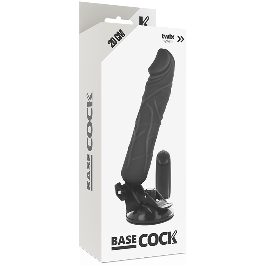 BASECOCK - REALISTIC VIBRATOR REMOTE CONTROL BLACK 20 CM -O- 4 CM - Bild 4