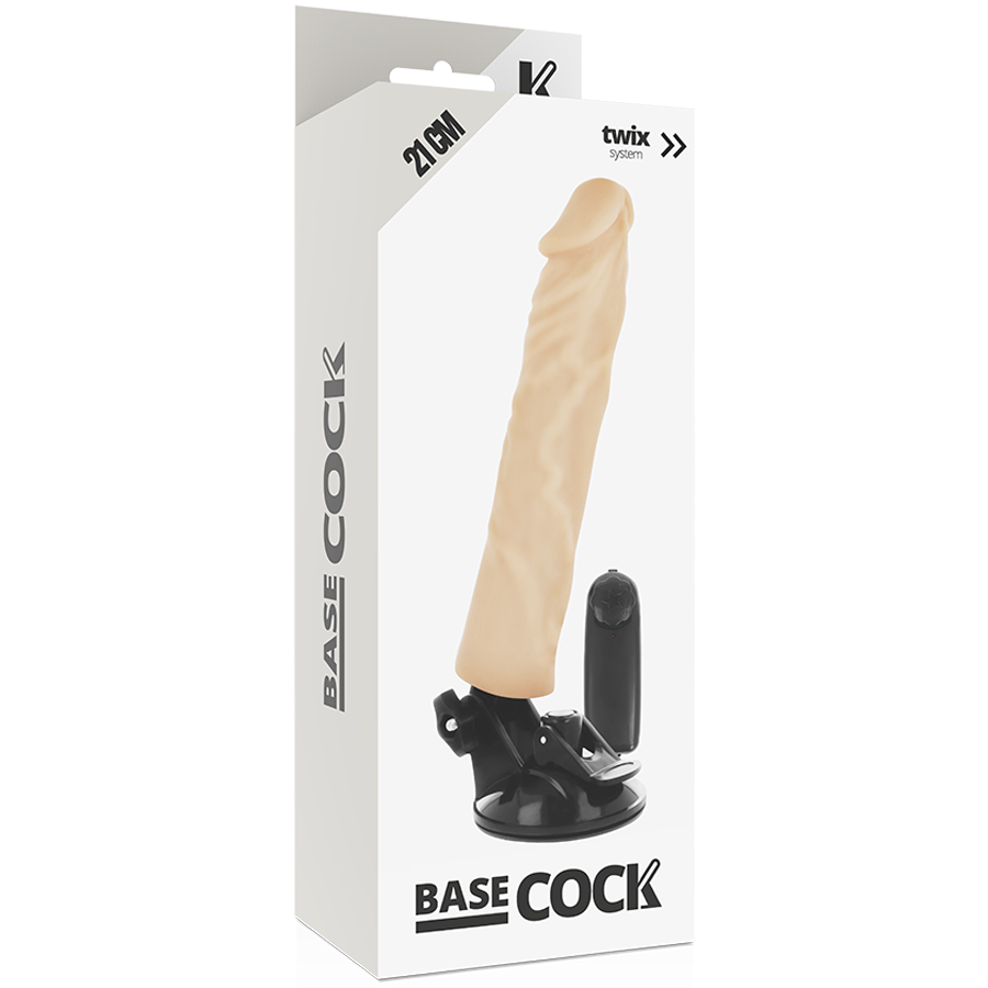 BASECOCK - REALISTIC VIBRATOR REMOTE CONTROL FLESH 21 CM -O- 4 CM - Bild 4