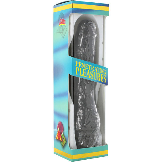 SEVEN CREATIONS - VINYL P-SHAPE VIBRATOR BLACK PENIS 20 CM - Bild 2