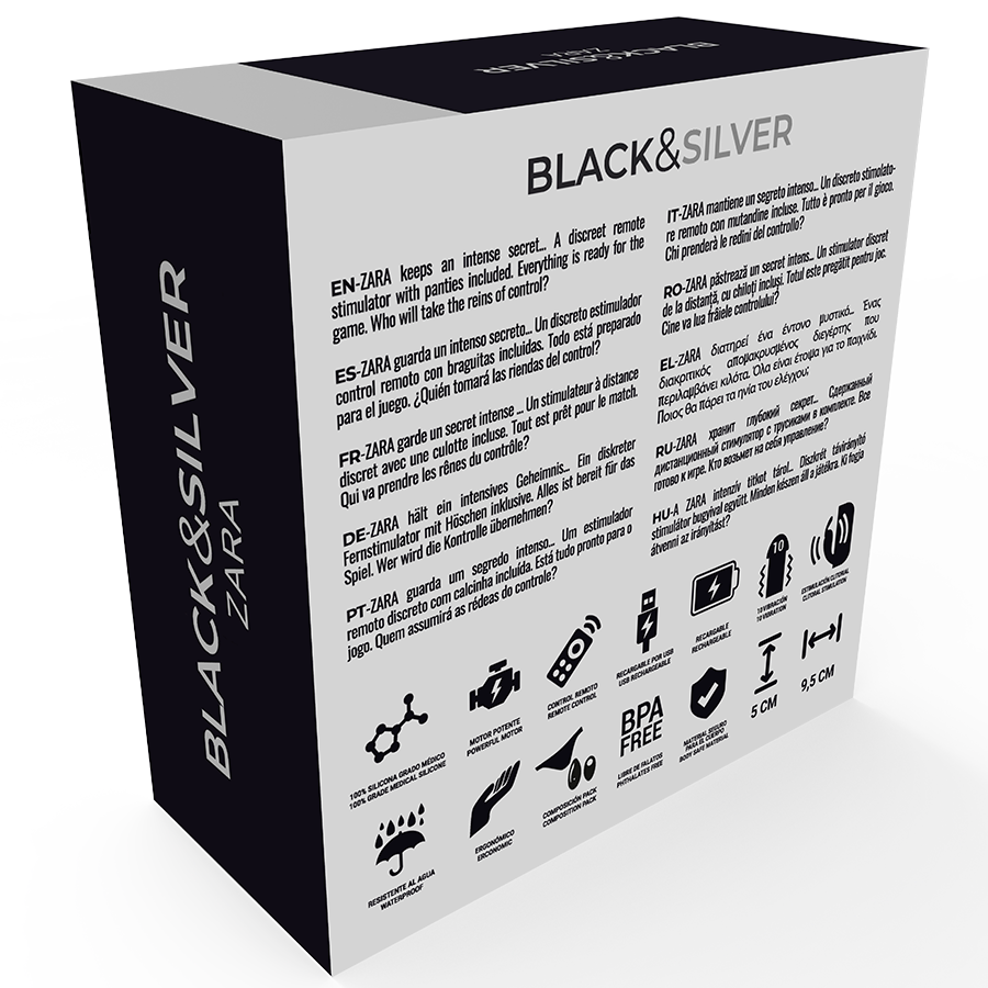 BLACK&SILVER - ZARA REMOTE CONTROL STIMULATOR WITH FREE PANTY - Bild 5