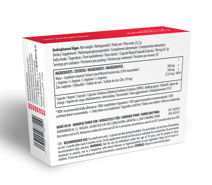 Alternative view of ANDROPHARMA VIGOR - LIBIDO ENHANCING SUPPLEMENT