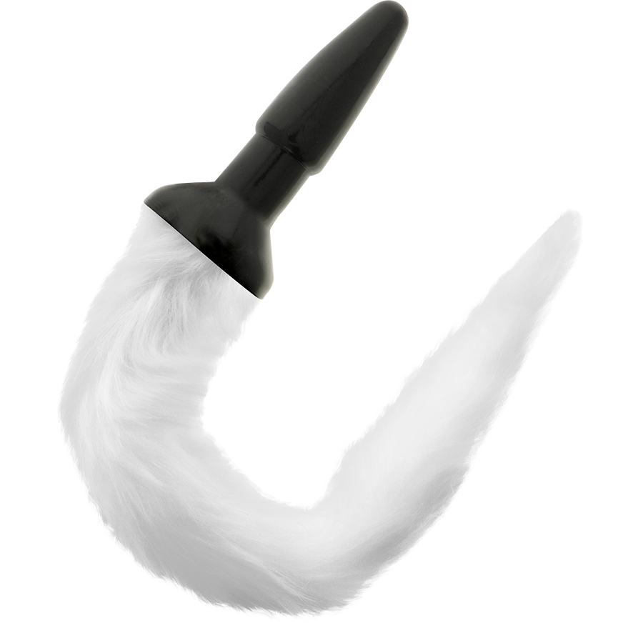 DARKNESS - SILICONE ANAL PLUG WITH WHITE TAIL - Bild 4