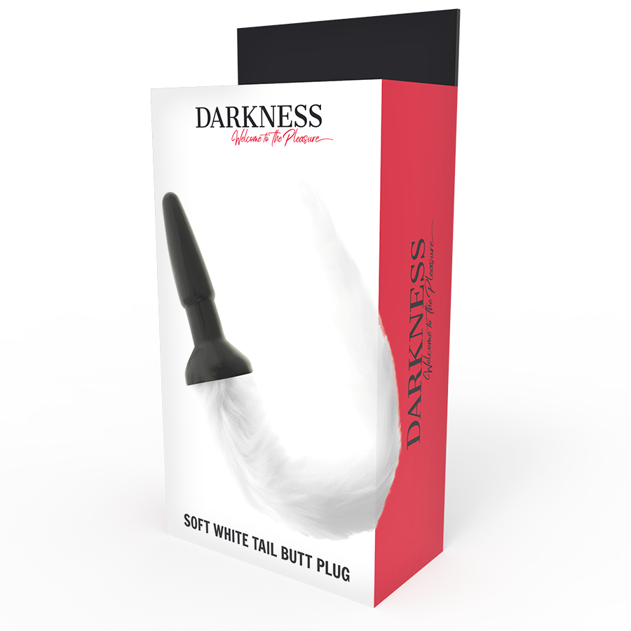 DARKNESS - SILICONE ANAL PLUG WITH WHITE TAIL - Bild 3