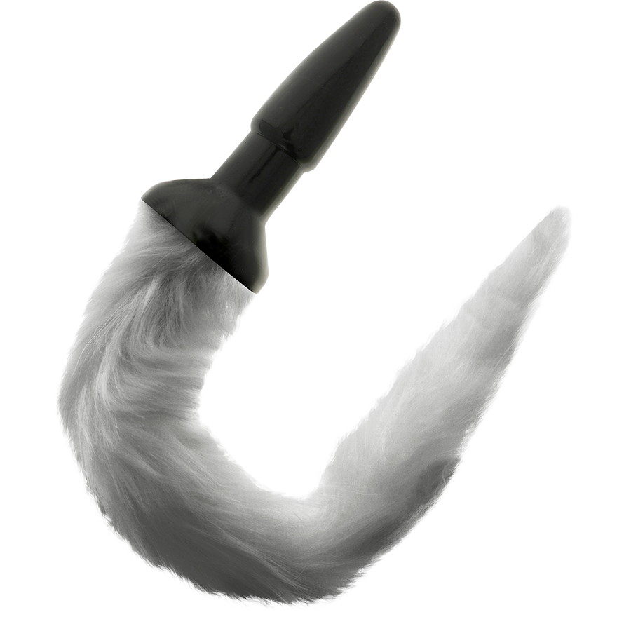 DARKNESS - SILICONE ANAL PLUG WITH GRAY TAIL - Bild 4