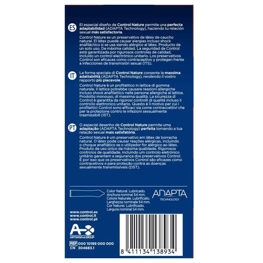 Alternative view of CONTROL - ADAPTA NATURE CONDOMS 24 UNITS