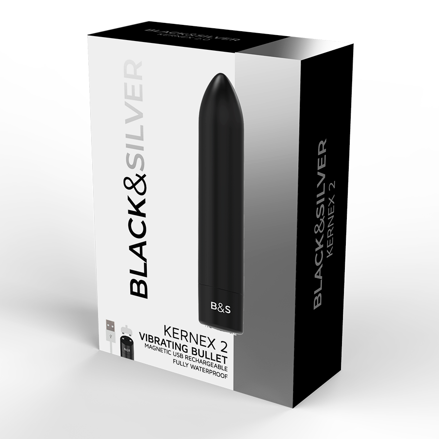 BLACK&SILVER - KERNEX 2 BLACK VIBRATING MAGNETIC BULLET - Bild 4