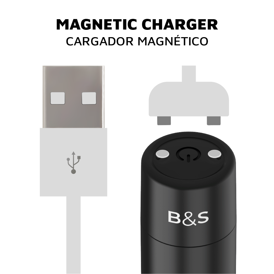 BLACK&SILVER - KERNEX 2 BLACK VIBRATING MAGNETIC BULLET - Bild 3