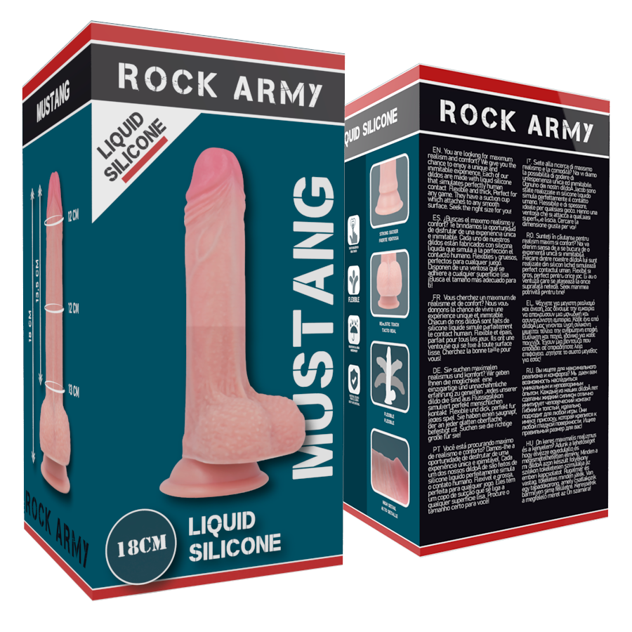 ROCKARMY - LIQUID SILICONE PREMIUM MUSTANG REALISTIC 18 CM -O- 4.14 CM - Bild 5