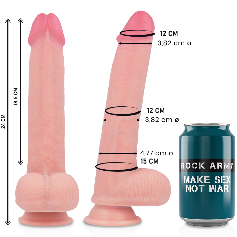Alternative view of ROCKARMY - LIQUID SILICONE PREMIUM KINGCOBRA REALISTIC 24 CM -O- 4.77 CM