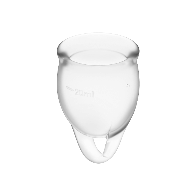 SATISFYER - FEEL CONFIDENT MENSTRUAL CUP CLEAR 15 + 20 ML - Bild 3