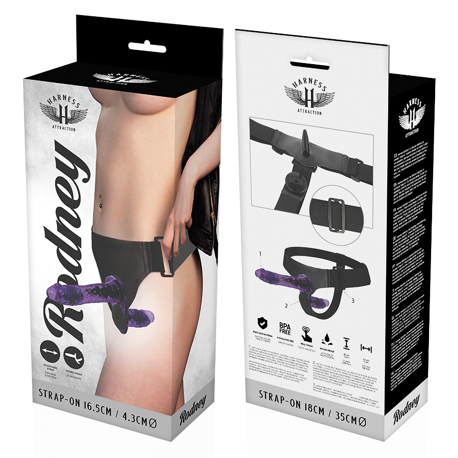 HARNESS ATTRACTION - RODNEY DOUBLE PENETRACI N VIBRATOR 18 CM -O- 3.5 CM - Bild 5