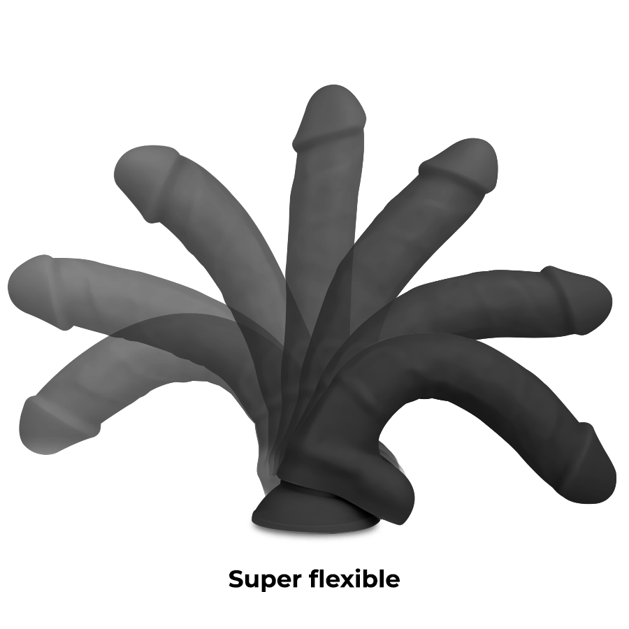 COCK MILLER - SILICONE DENSITY COCKSIL ARTICULABLE BLACK 13 CM - Bild 3