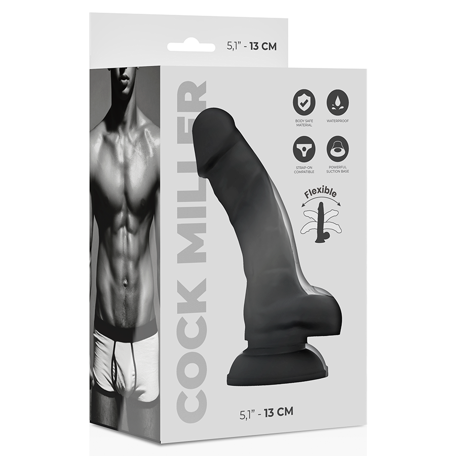 COCK MILLER - SILICONE DENSITY COCKSIL ARTICULABLE BLACK 13 CM - Bild 6