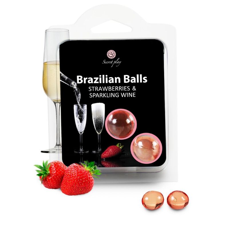 Alternative view of SECRETPLAY - STRAWBERRY AND CHAMPAGNE BRAZILIAN BALLS SET
