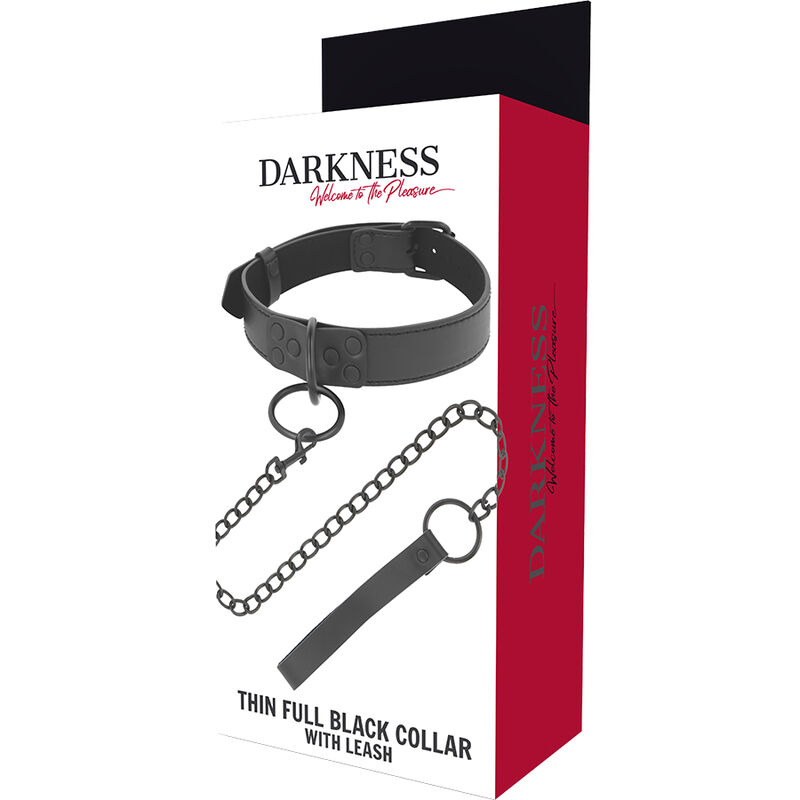 DARKNESS - BLACK NECKLACE WITH CHAIN - Bild 4