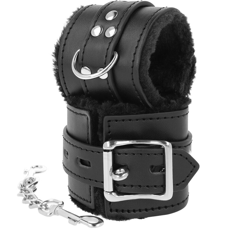 DARKNESS - BLACK LINED BDSM HANDCUFFS - Bild 5