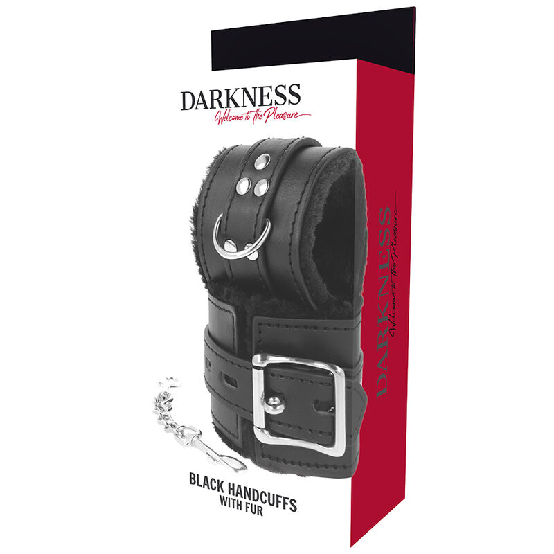 DARKNESS - BLACK LINED BDSM HANDCUFFS - Bild 4