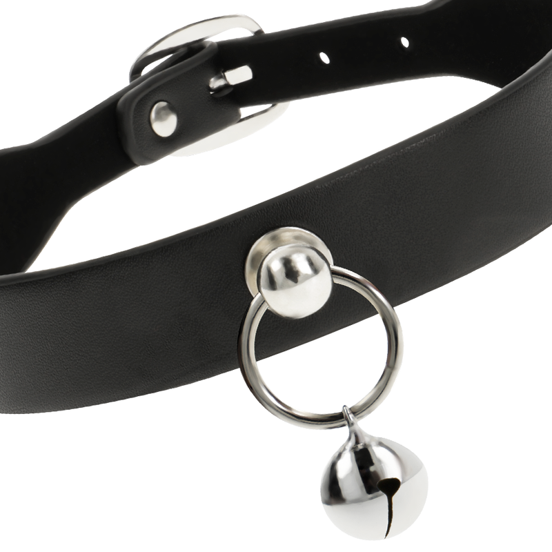 Alternative view of COQUETTE CHIC DESIRE - VEGAN LEATHER NECKLACE WOMAN ACCESSORY RATTLE/HOOP