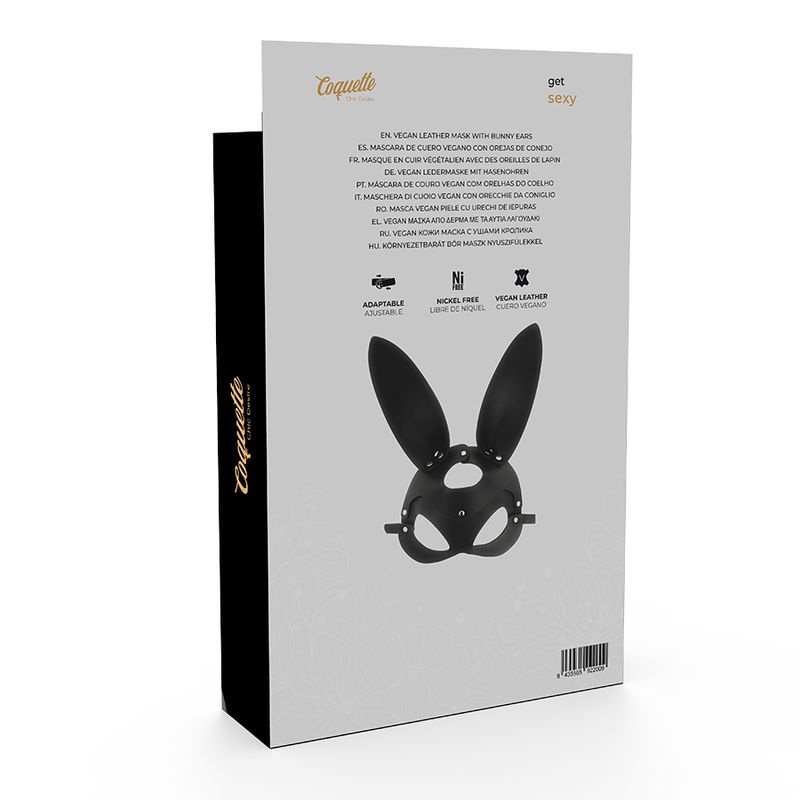 COQUETTE CHIC DESIRE - VEGAN LEATHER MASK WITH BUNNY EARS - Bild 4