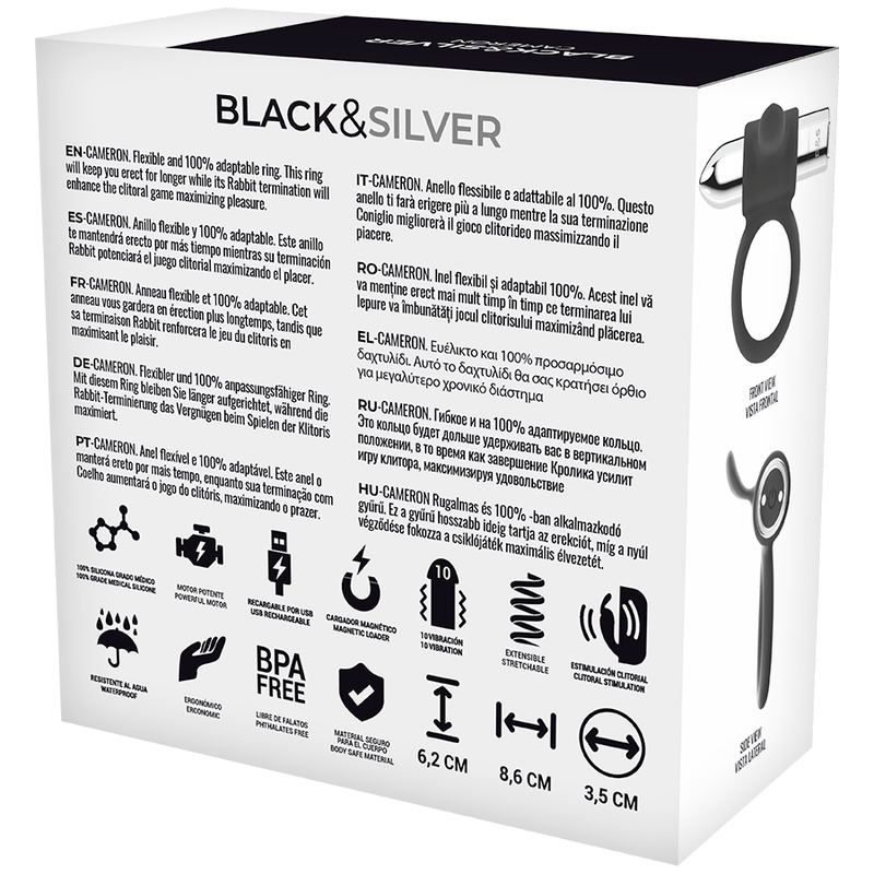 BLACK&SILVER - CAMERON RECHARGEABLE RING SILVER - Bild 4