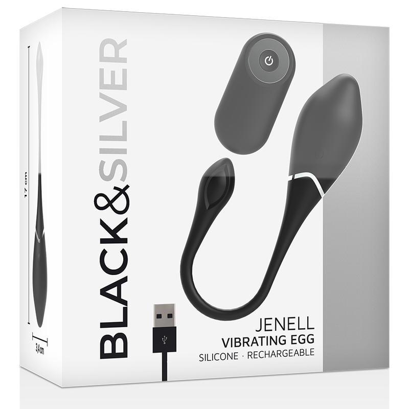 BLACK&SILVER - JENELL RECHARGEABLE VIBRATING EGG - Bild 7