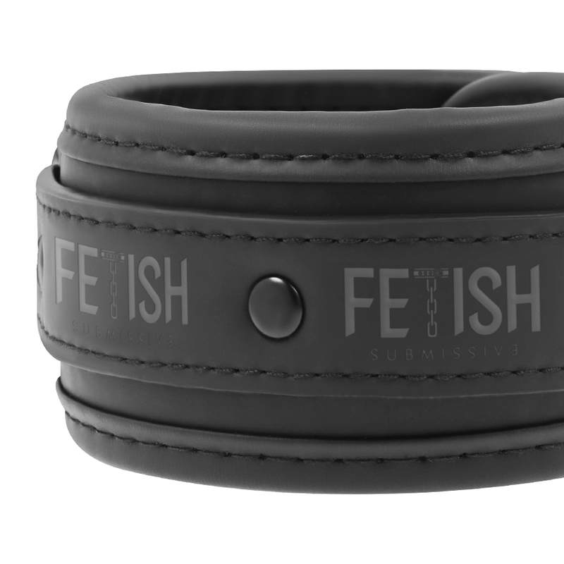 Alternative view of FETISH SUBMISSIVE - VEGAN LEATHER ANKLE CUFFS WITH NOPRENE LINING