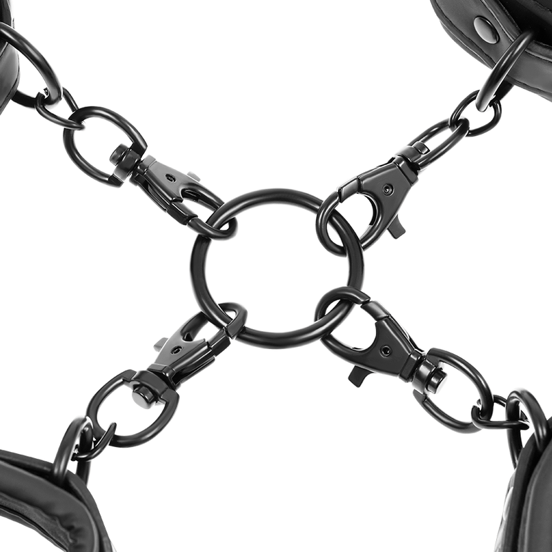 FETISH SUBMISSIVE - SET OF HAND AND ANKLE HANDCUFFS WITH NOPRENE LINING - Bild 7