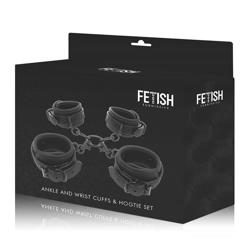 FETISH SUBMISSIVE - SET OF HAND AND ANKLE HANDCUFFS WITH NOPRENE LINING - Bild 10