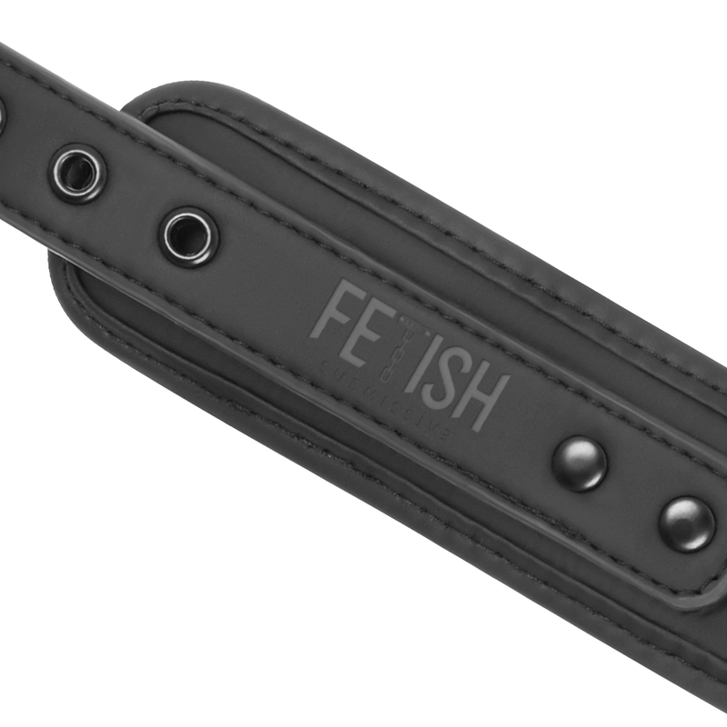 FETISH SUBMISSIVE - VEGAN LEATHER NECKLACE AND HANDCUFFS WITH NOPRENE LINING - Bild 10