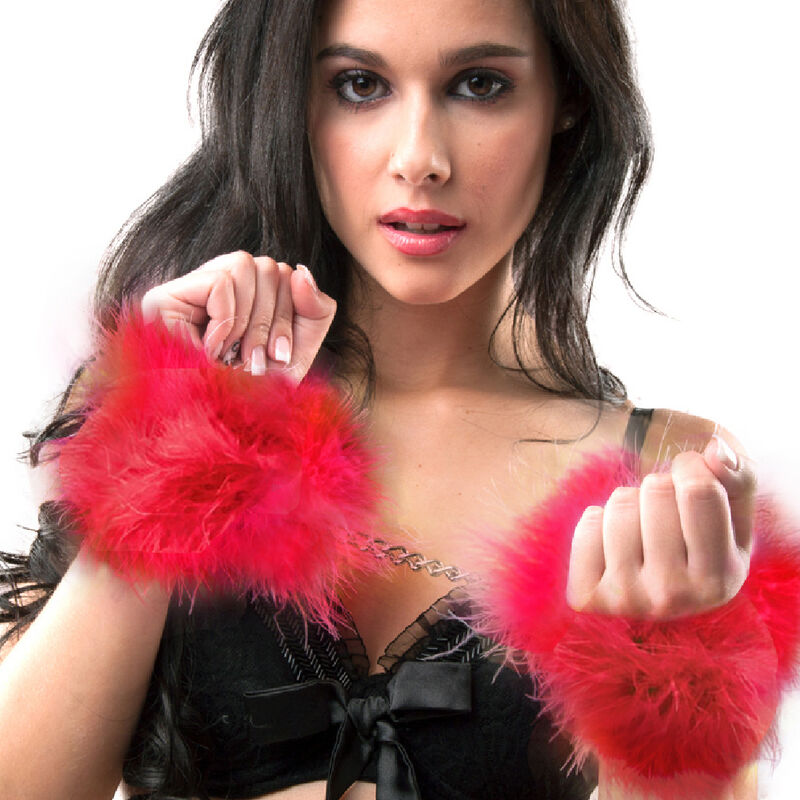 SECRETPLAY - RED MARABOU HANDCUFFS - Bild 3