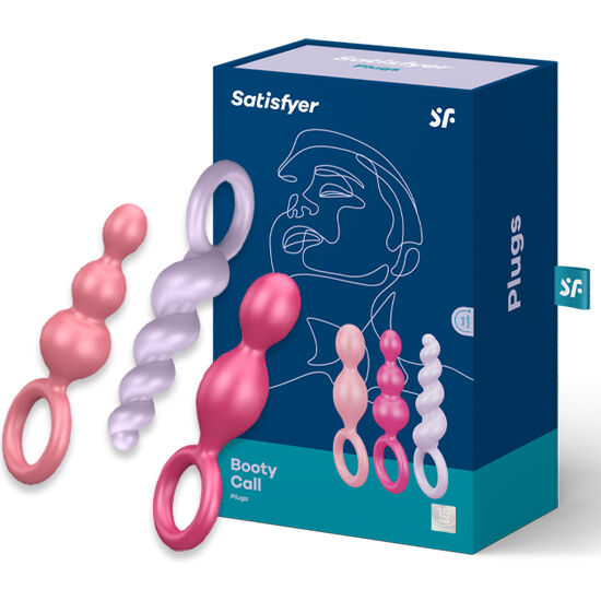 Alternative view of SATISFYER - ANAL PLUGS SET 3 PCS TRICOLOR