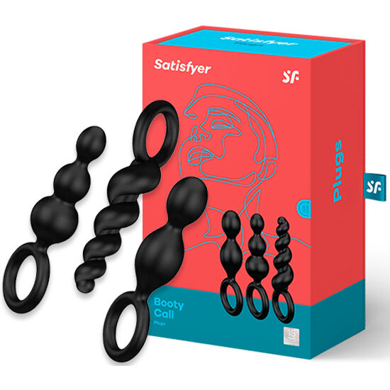 SATISFYER - ANAL PLUGS SET 3 PCS BLACK - Bild 2