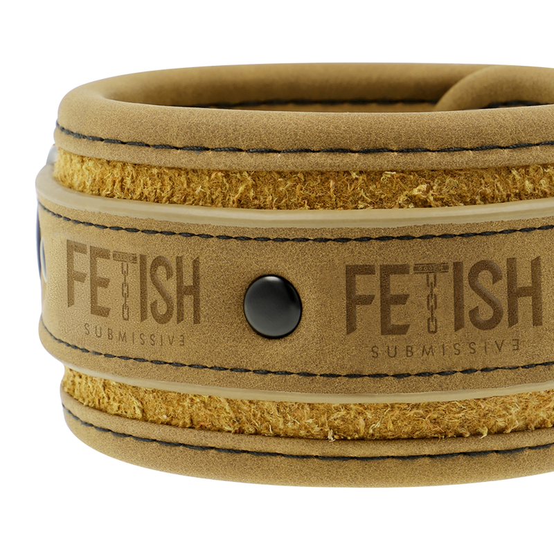 FETISH SUBMISSIVE ORIGEN - VEGAN LEATHER ANKLE CUFFS WITH NEOPRENE LINING - Bild 3