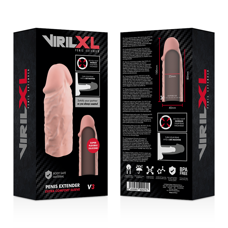 Alternative view of VIRILXL - LIQUID SILICONE V3 NATURAL PENIS EXTENSION