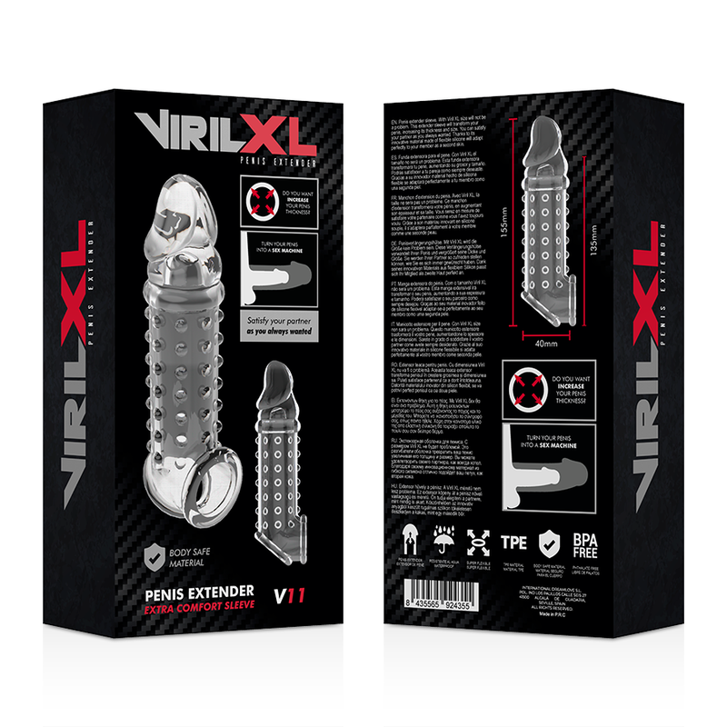 VIRILXL - PENIS EXTENSION AND SHEATH V11 TRANSPARENT - Bild 6