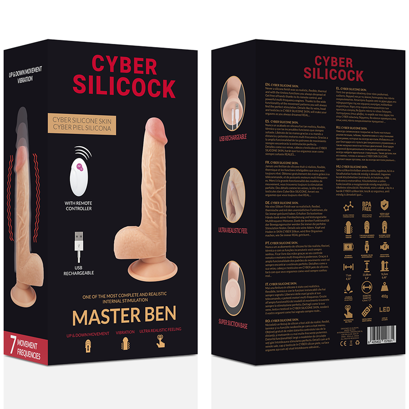 CYBER SILICOCK - REMOTE CONTROL REALISTIC MASTER BEN 23.88 CM -O- 4.3 CM - Bild 7