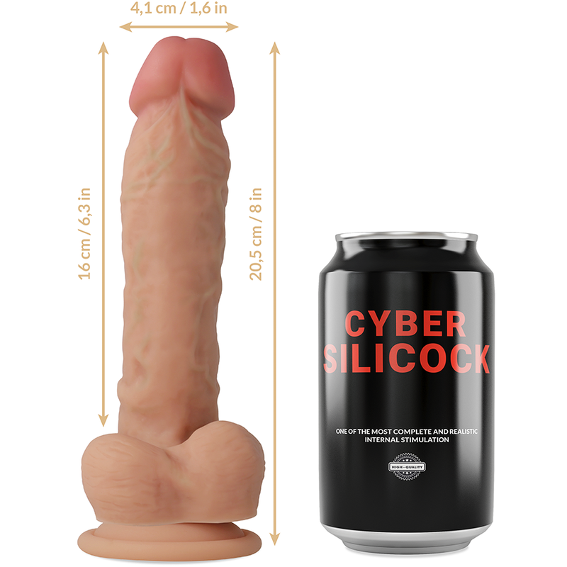 CYBER SILICOCK - STRAP-ON MAGNUS LIQUID SILICONE WITH 3 RINGS FREE 20.5 CM -O- 4.1 CM - Bild 4