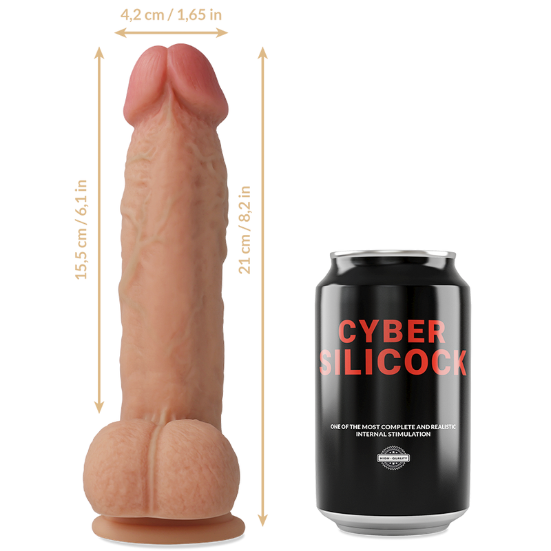 CYBER SILICOCK - STRAP-ON SAUL LIQUID SILICONE WITH 3 RINGS FREE 15.5 CM -O- 4.2 CM - Bild 7