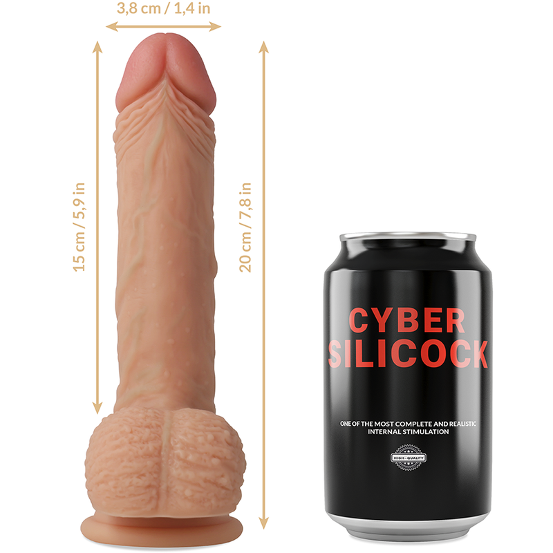 CYBER SILICOCK - STRAP-ON FREEMAN LIQUID SILICONE WITH 3 RINGS FREE 20 CM -O- 3.8 CM - Bild 9