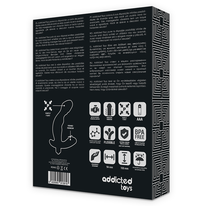 ADDICTED TOYS - ANAL STIMULATOR PROSTATE REALISTIC SILICONE P-SPOT VIBE - Bild 7