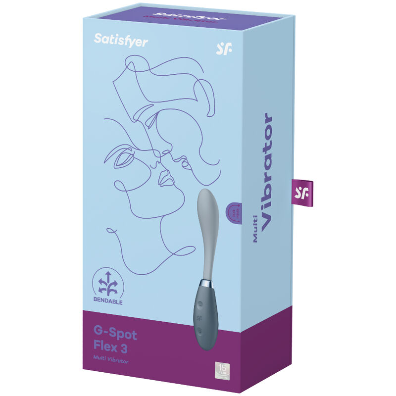 Alternative view of SATISFYER - G-SPOT FLEX 3 MULTI VIBRATOR GREY